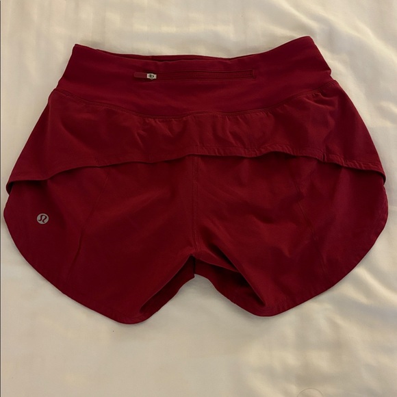 Lululemon Speed Up MR Shorts Lined graphic size 2 Pomegranate - Picture 4 of 8